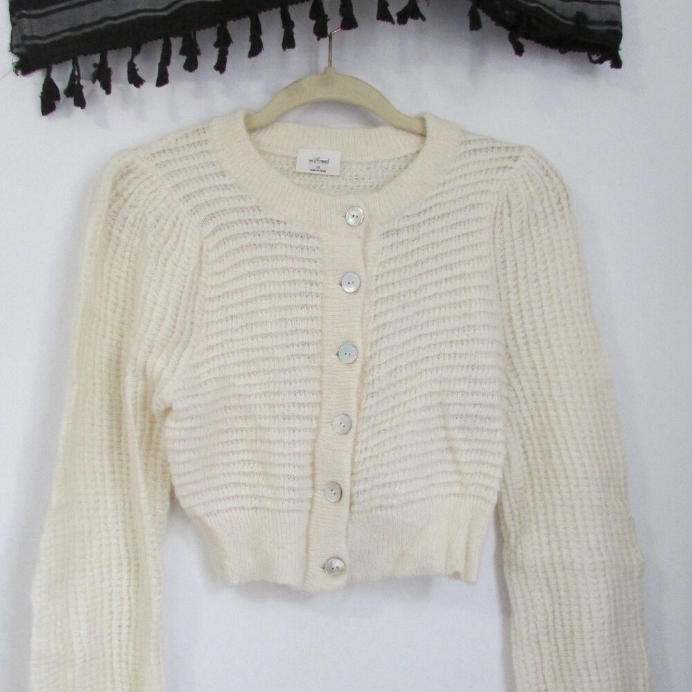 Wilfred ALESSIA cardigan || Puff-Sleeve Alpaca cardigan